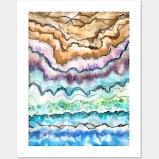 Rainbow Silt Geode Posters and Art